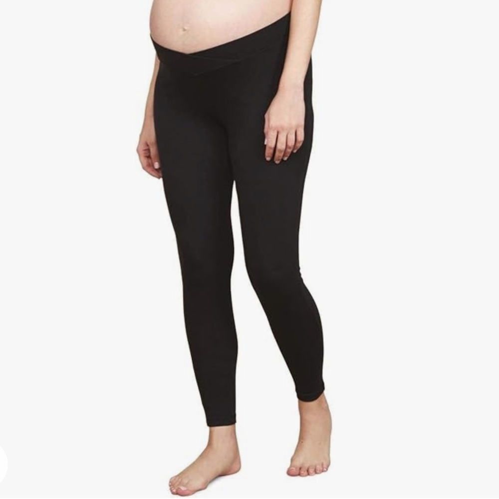 GUC (2) Motherhood Maternity Women's Maternity Bump Start Under Belly Leggings